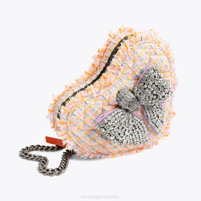 Kurt Geiger mujer bandolera con lazo y corazón de Londres 2LPR258 | bolsas naranja